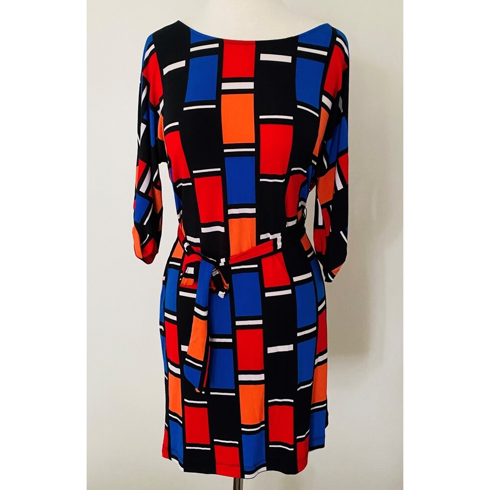 NWTBanana Republic Geometric Print Sheer Dress Retro Chic Style Sz XS